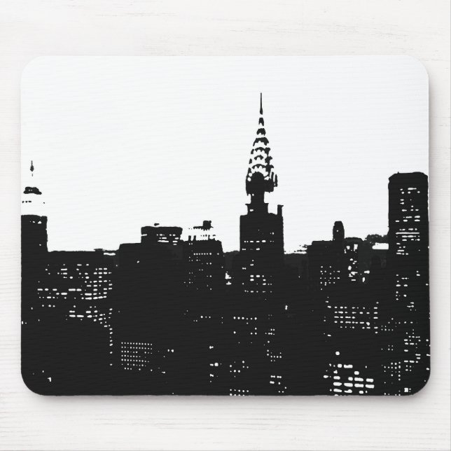Mousepad Pop Art New York Silhouette (Frente)