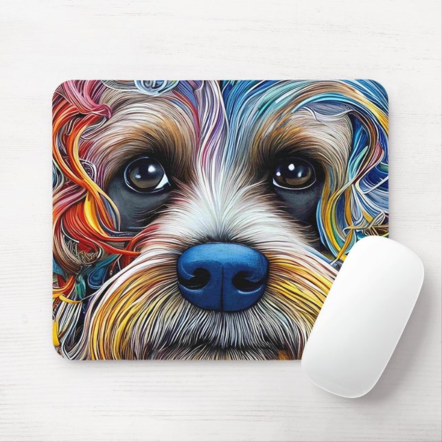 Mousepad Pop Art Terrier bonito (Com mouse)