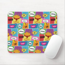 Mousepad Pop de Arte Personalizada do Livro Quadrado Colori
