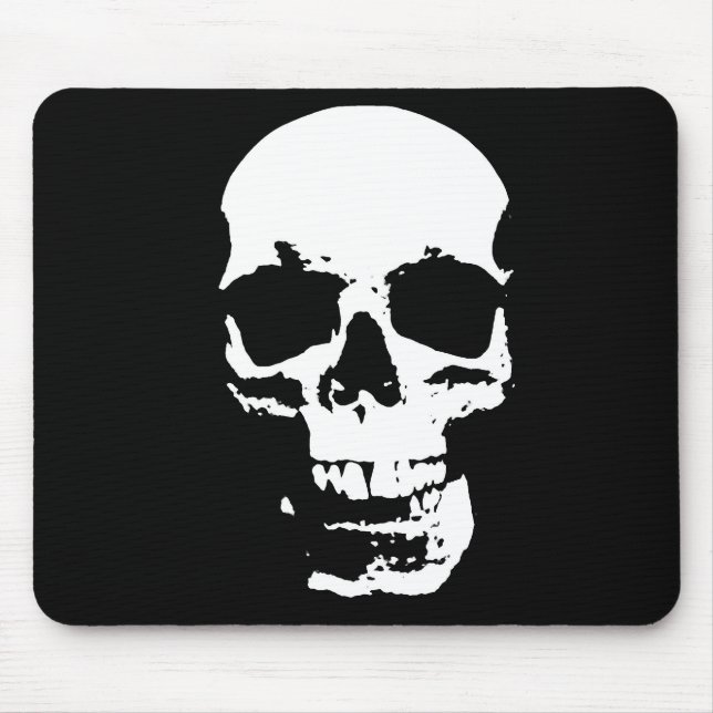 Mousepad Pop de Arte Preta e Branca (Frente)