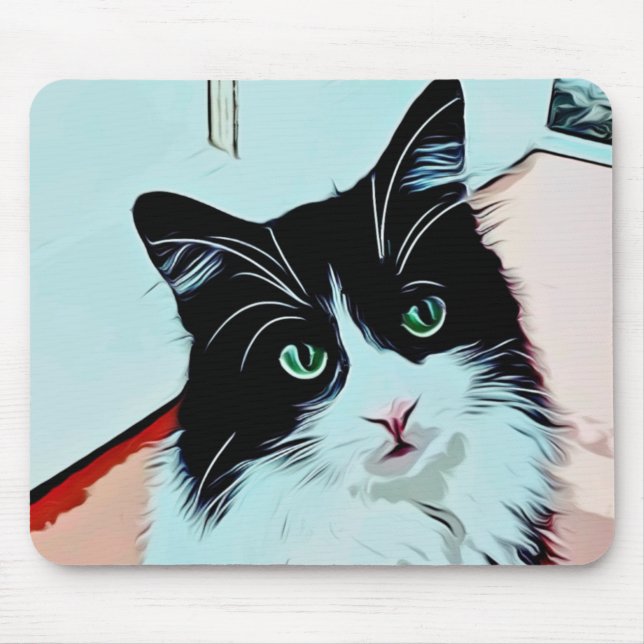 Mousepad Pop de Cartoon de Gato Bonito (Frente)