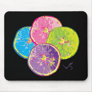 Mousepad Pop de Fruta de fatias de  laranja