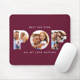 Mousepad Pop multifoto elegante burgundy moderno