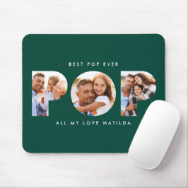 Mousepad Pop multifotografia - presente verde de tipografia