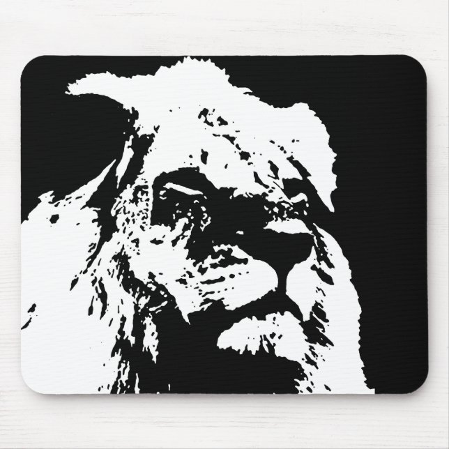 Mousepad Pop preto e branco (Frente)
