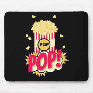 Mousepad Popcorn Vintage Retro Funny