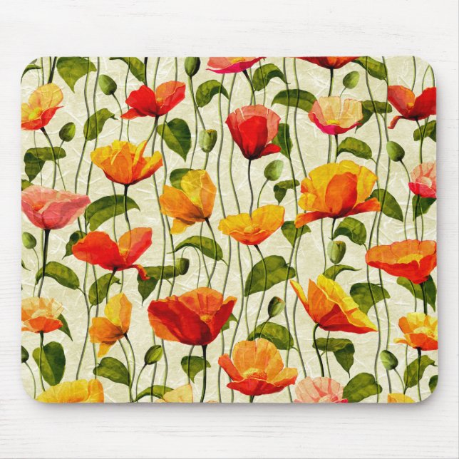 Mousepad Poppies Brilhantes (Frente)