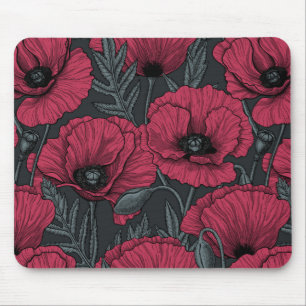 Mousepad Poppies em Viva Magenta