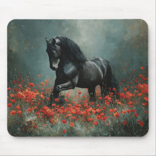 Mousepad Poppies Vermelhos do Estalão Negro
