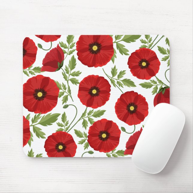 Mousepad Poppy alegre Flores de Verão (Com mouse)