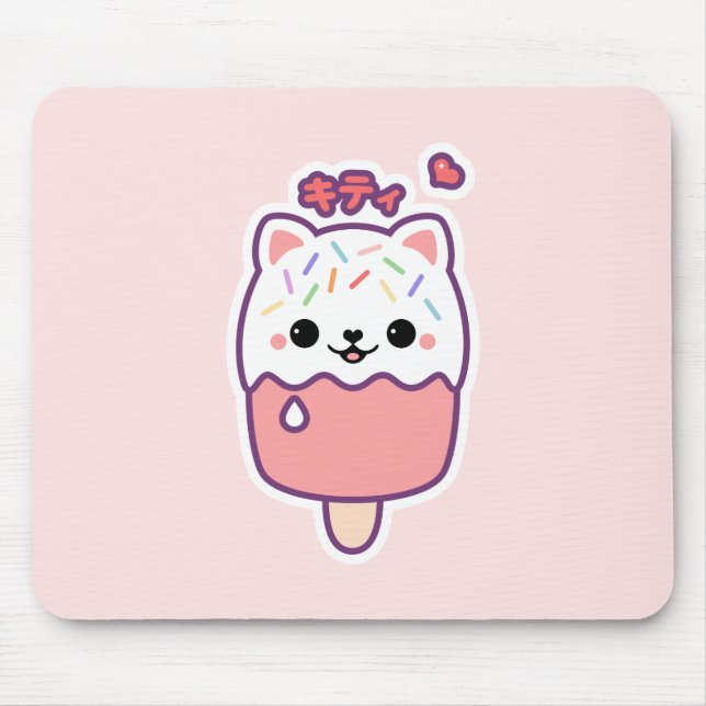 Mousepad Popsicle bonito do gato (Frente)