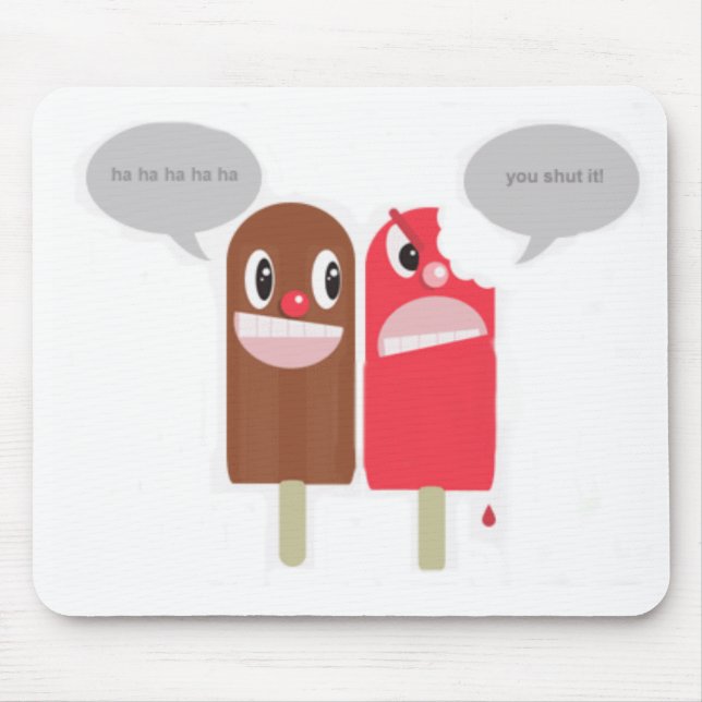 Mousepad popsicle engraçado (Frente)