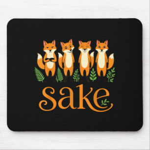 Mousepad Por Causa da Raposa Quatro Raposas Engraçado Anima