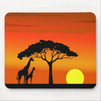 Mousepad Por do sol africano