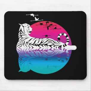 Mousepad Pôr do Sol Branco Tigre