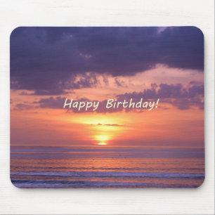 Mousepad Por do sol da praia de Florida do feliz