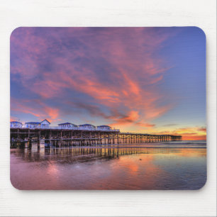 Mousepad Por do sol de cristal do cais