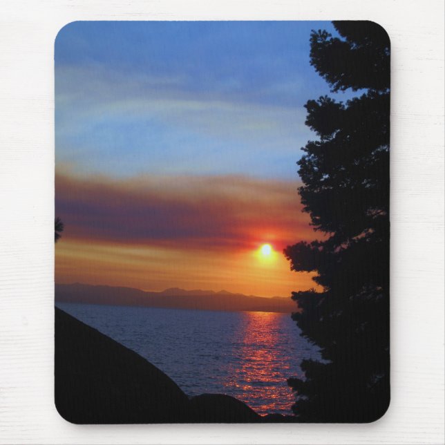 Mousepad Por do sol de Lake Tahoe (Frente)