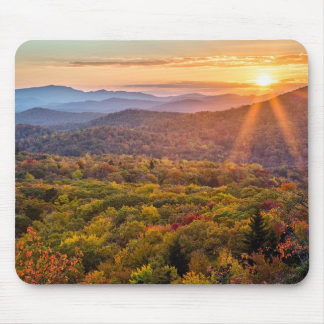 Mousepad Pôr do sol de outono de Beacon Heights (Frente)