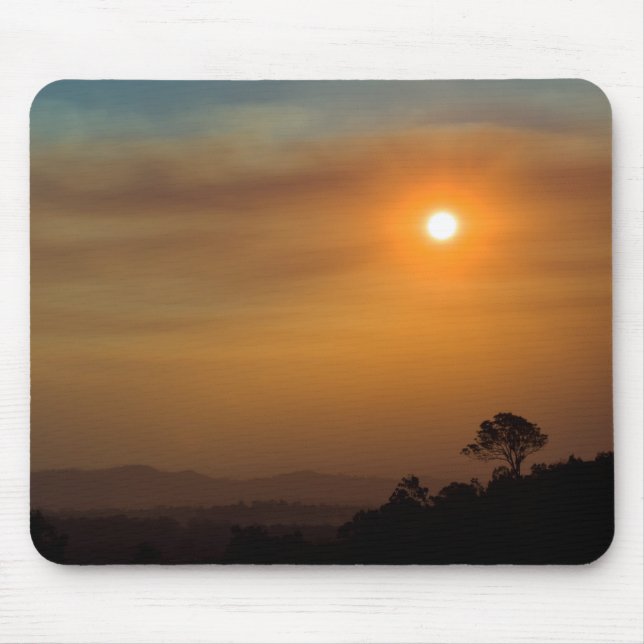 Mousepad Por do sol do Bushfire (Frente)