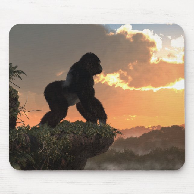 Mousepad Por do sol do gorila (Frente)