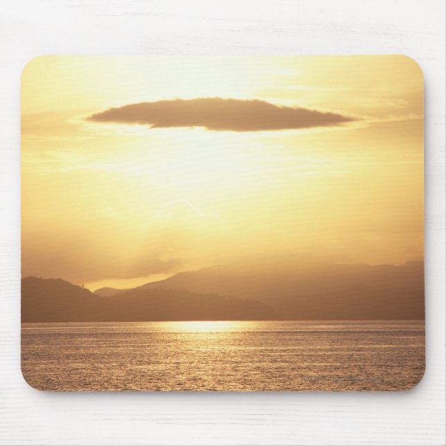 Mousepad Por do sol do oceano (Frente)