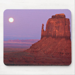 Mousepad Por do sol e moonrise no montículo do mitene,