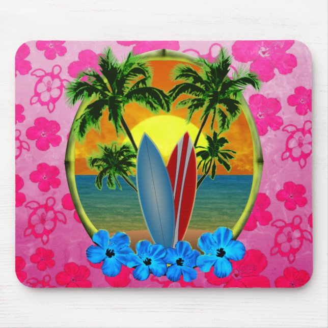 Mousepad Por do sol e prancha (Frente)
