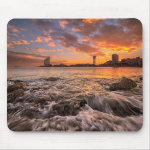 Mousepad Por do sol em Barcelona