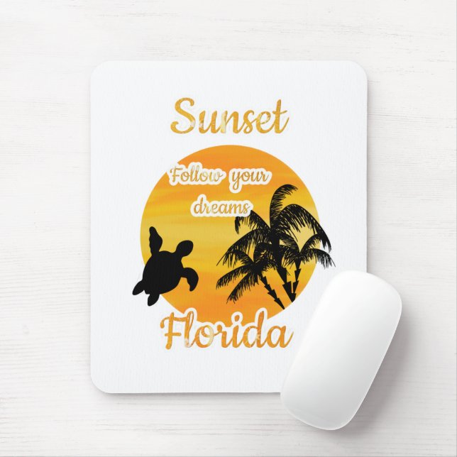 Mousepad Pôr do Sol Fofo na Flórida   (Com mouse)