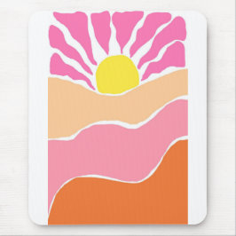 Mousepad Pôr do sol laranja e rosa pálido Boho