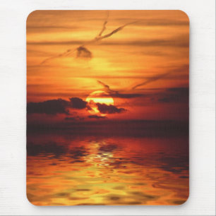 Mousepad Pôr do Sol Líquido Dourado