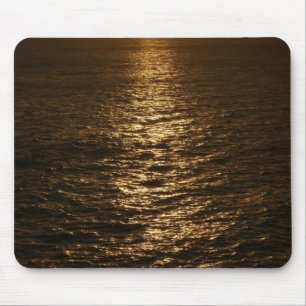 Mousepad Pôr do Sol na Água Fotografia Oceânica Abstrata
