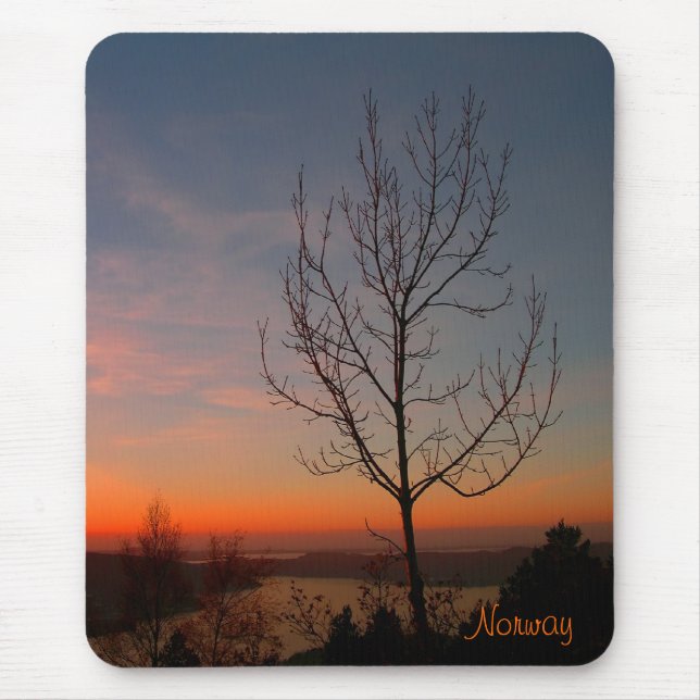 Mousepad Pôr do sol na Noruega (Frente)