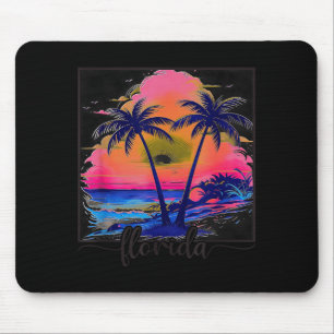 Mousepad Pôr do Sol na Praia da Flórida Verão Tropical Famí