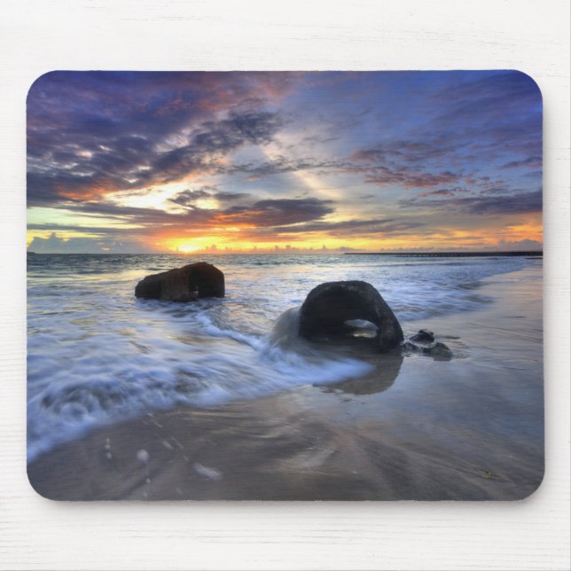 Mousepad Por do sol na praia de Kedonganan (Frente)
