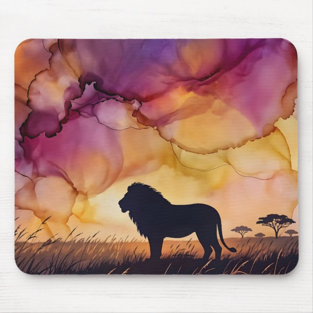 Mousepad Pôr do sol na Savana (Frente)