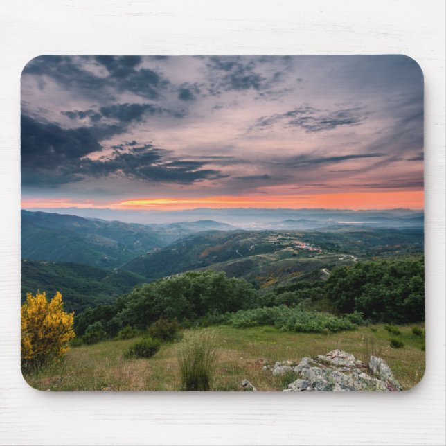 Mousepad Por do sol no Bierzo (Frente)
