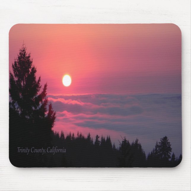 Mousepad Por do sol no Condado de Trinity, Califórnia (Frente)