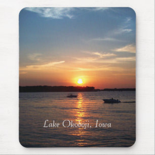 Mousepad Por do sol no lago Okoboji, Iowa