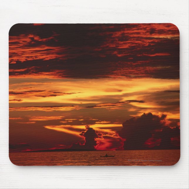 Mousepad Por do sol no mar (Frente)