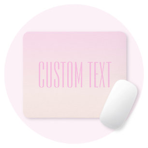 Mousepad Pôr do sol ombre de rosa para pêssego com texto pe