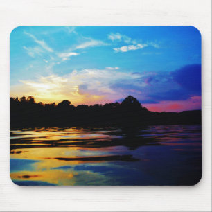 Mousepad pôr do sol Rainbow na montanha Lake