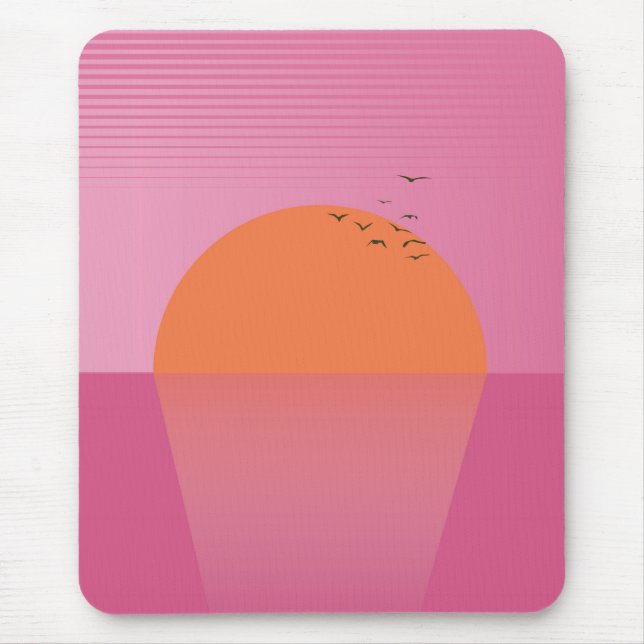 Mousepad Pôr do sol retrô (Frente)