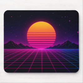 Mousepad Pôr do Sol Retro Synthwave