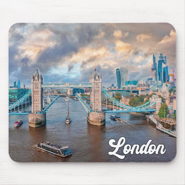 Mousepad Pôr do sol sobre a Torre Bridge, Londres, Inglater (Frente)