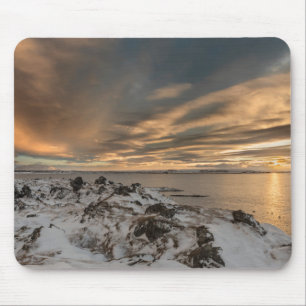 Mousepad Pôr do sol sobre o lago Myvatn, Islândia