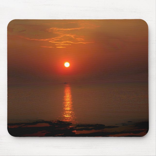 Mousepad Por do sol sobre o oceano (Frente)