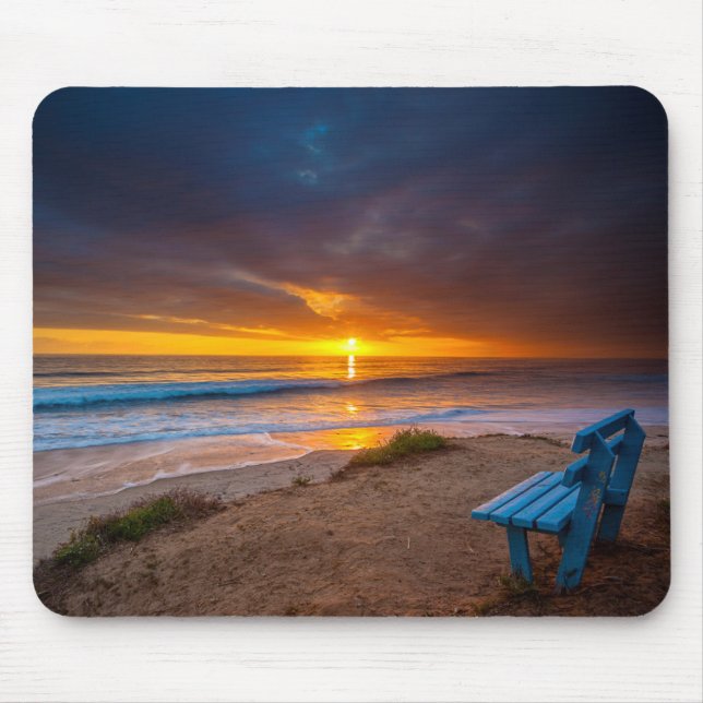 Mousepad Pôr do sol sobre o oceano Pacífico (Frente)