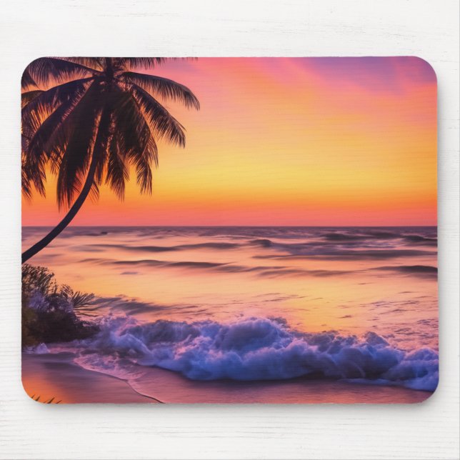 Mousepad Pôr do Sol Tropical (Frente)